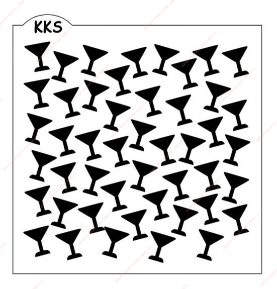 Martini Glass Stencil – Krazy Kreationz Sweets