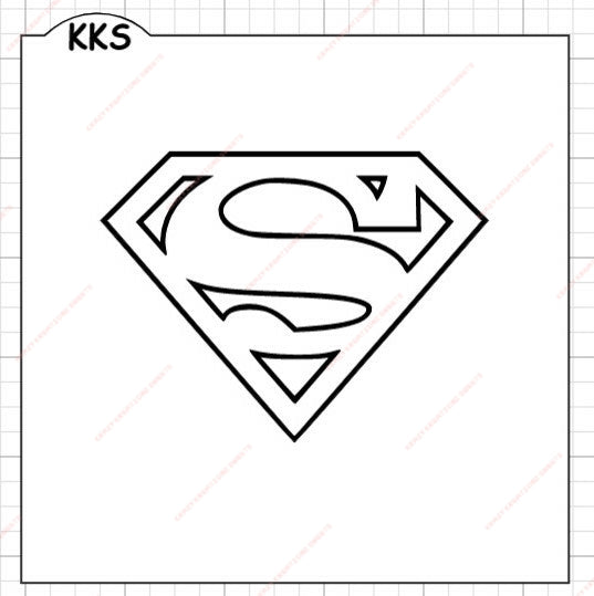 Superman 2 Layer Stencil