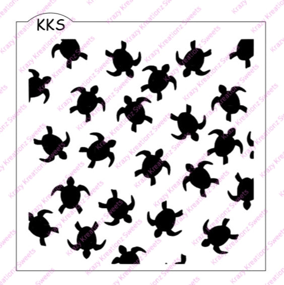 Turtle Silhouette Cookie Stencil – Krazy Kreationz Sweets