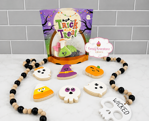 Halloween Trick or Treat Decorated Sugar Cookie Set