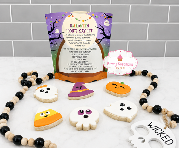 Halloween Trick or Treat Decorated Sugar Cookie Set