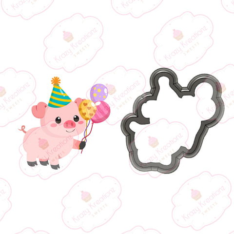 Birthday Pig Cookie Cutter