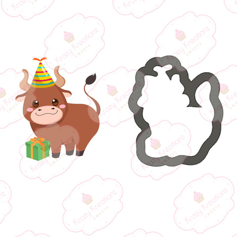 Birthday Bull Cookie Cutter