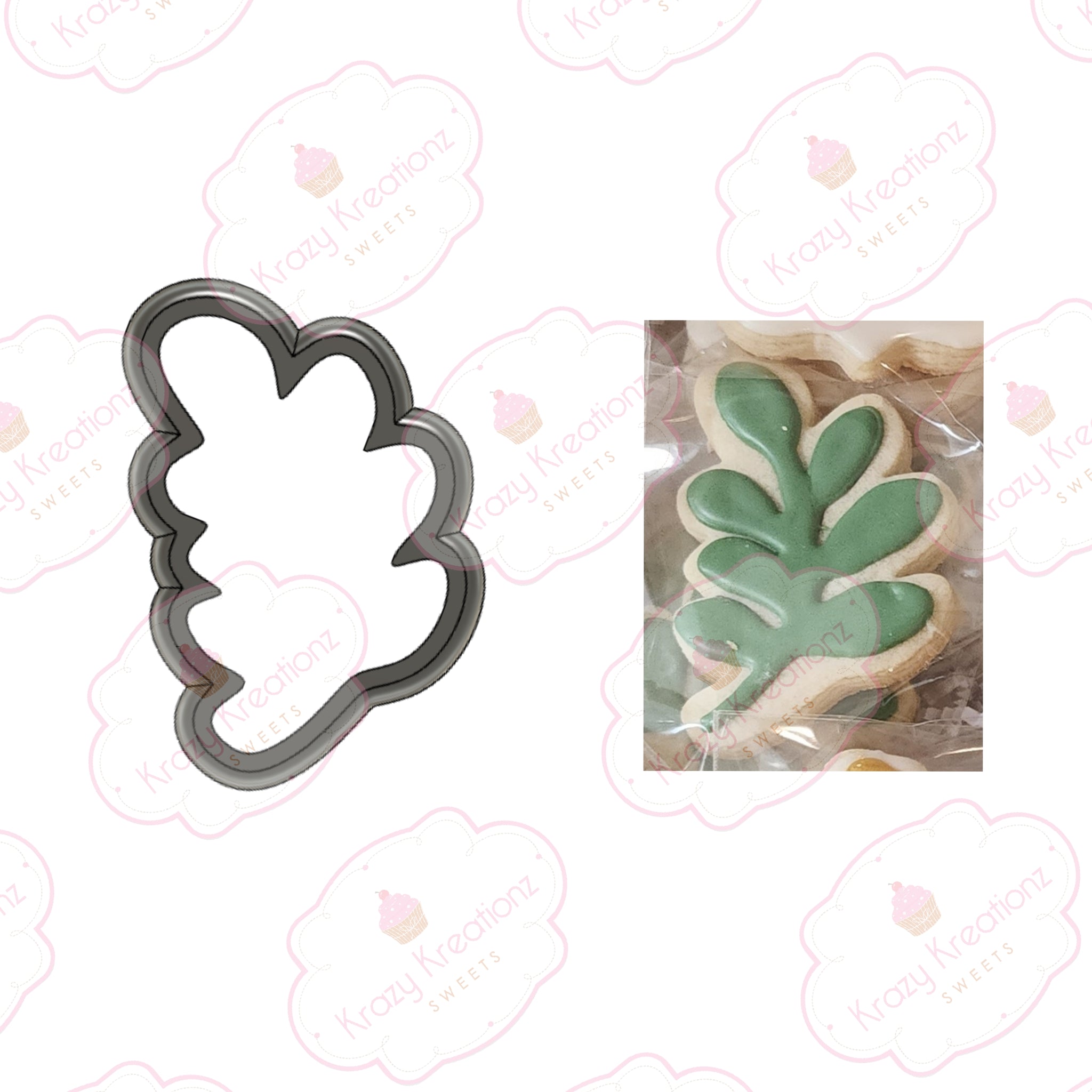 Greenery Leaves Cookie Cutter