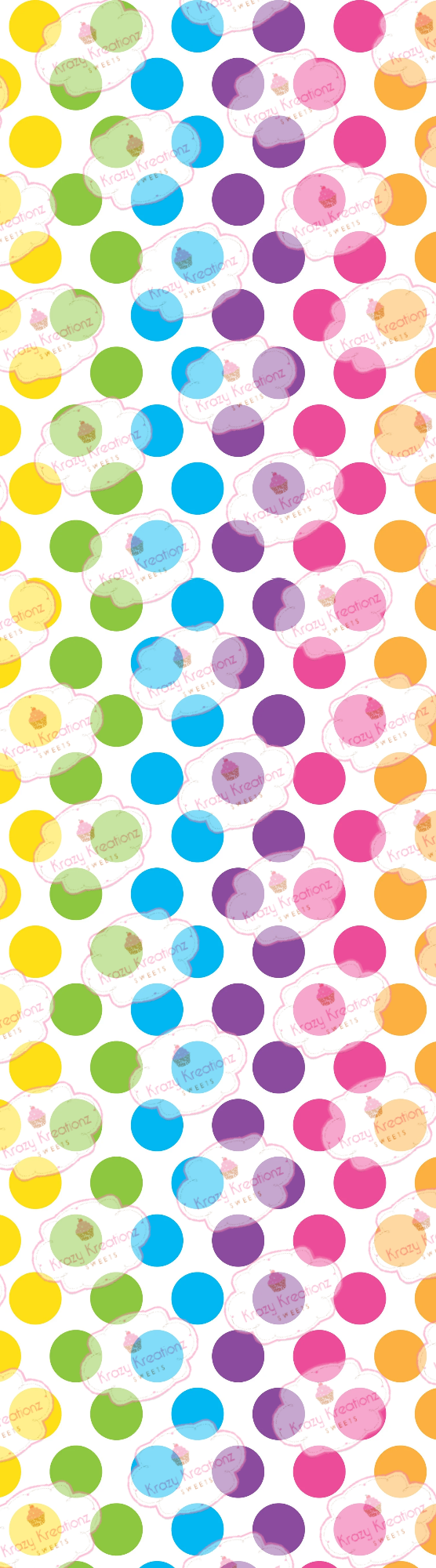 Rainbow Polka Dot Cookie Sleeve Backer