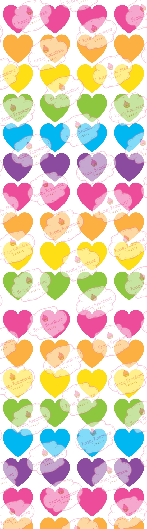 Neon Heart Cookie Sleeve Backer