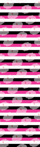 Black-Pink-White Stripe Cookie Sleeve Backer