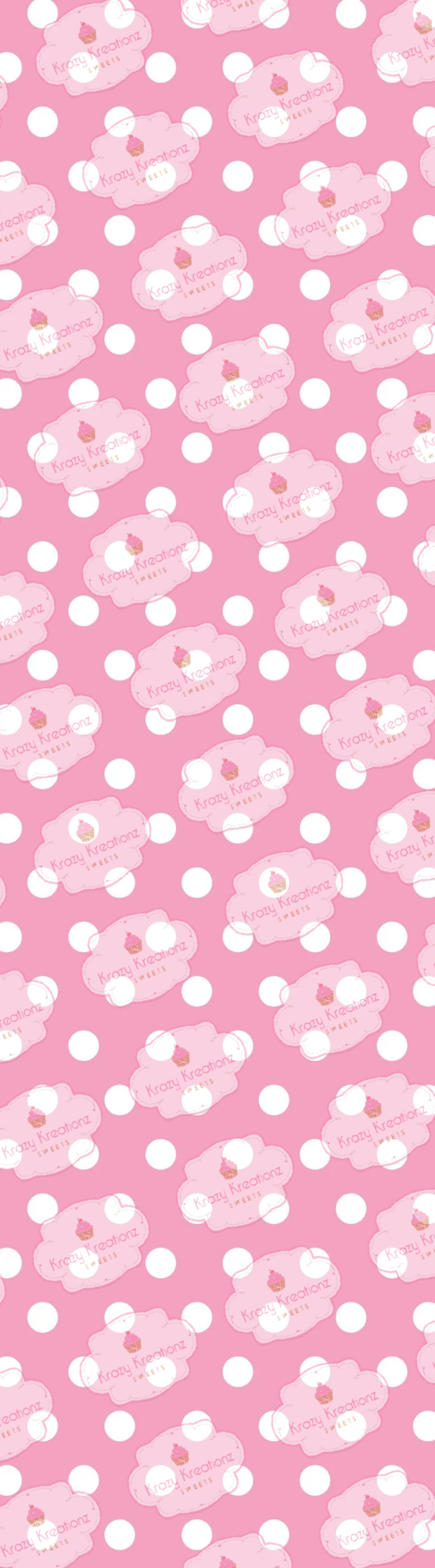 White-Pink Polka Dot Cookie Sleeve Backer