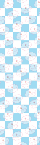 Baby Blue-White Checker Cookie Sleeve Backer