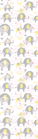 Yellow-Gray Elephants Cookie Sleeve Backer