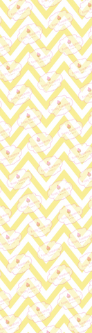 Yellow-White Chevron Cookie Sleeve Backer