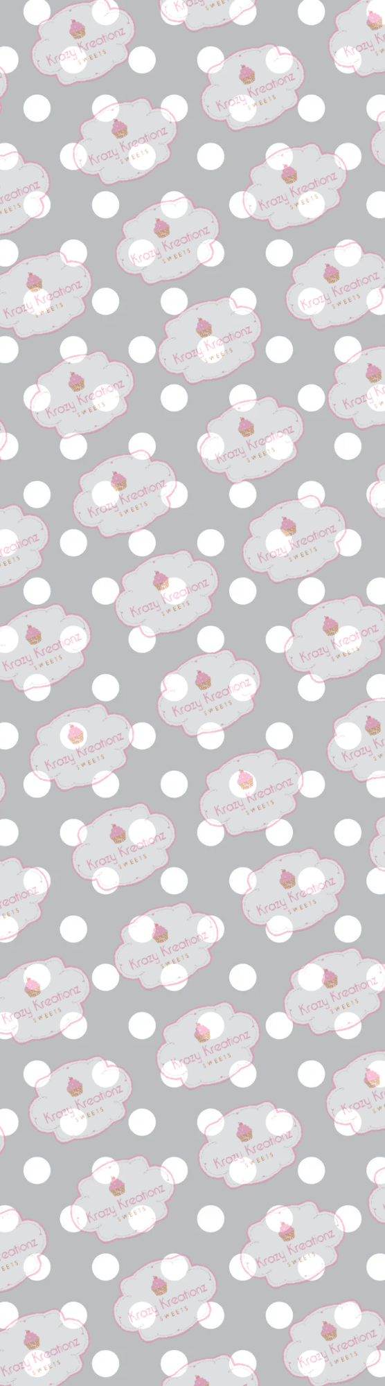 White-Gray Polka Dot Cookie Sleeve Backer