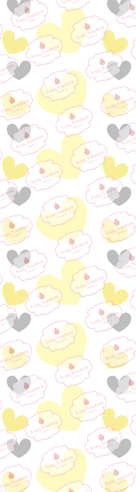 Yellow-Gray Heart Cookie Sleeve Backer