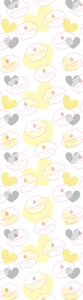 Yellow-Gray Heart Cookie Sleeve Backer