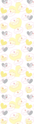 Yellow-Gray Heart Cookie Sleeve Backer