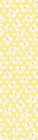 White-Yellow Polka Dot Cookie Sleeve Backer