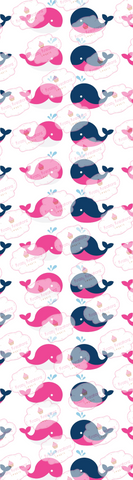 Pink & Navy Whale Cookie Sleeve Backer