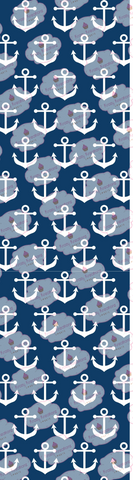 Navy Blue Anchor Cookie Sleeve Backer