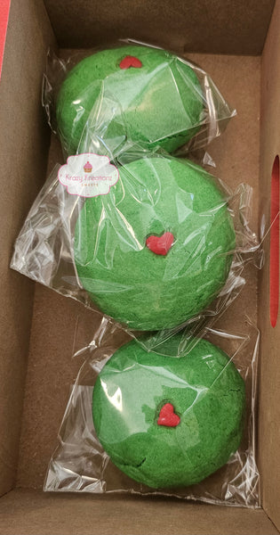 Grinchy Heart Stuffed Cookie