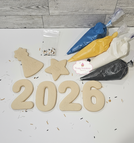 New Year’s 2026 DIY Cookie Decorating Kit – Decorate Your Own Cookie Set