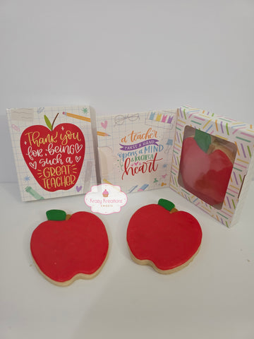 Teacher Apple Cookie Card