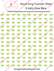 .5 inch Lime Slice Royal Icing Transfer