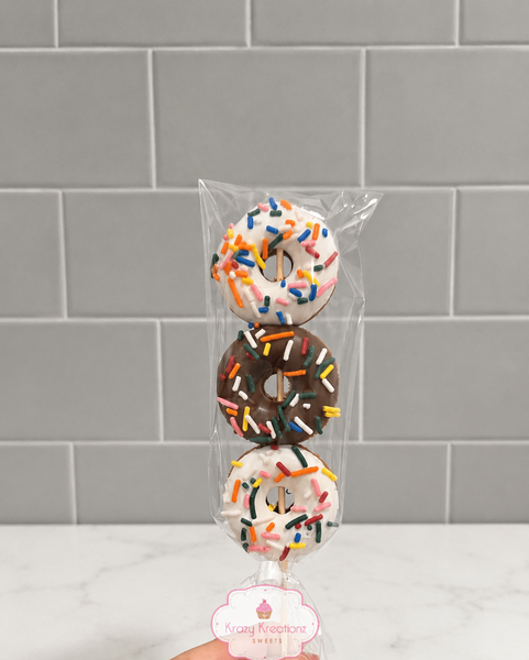 Mini Donut Pops | Custom Decorated Mini Donuts on a Stick | Party Treats, Baby Shower, Birthday, Dessert Table