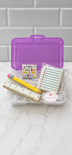 Back to School Pencil Box Cookie Gift Set