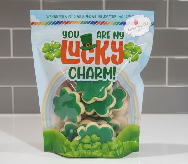 St. Patrick’s Day Lucky Charm Sugar Cookies – Shamrock Gift Bag