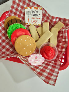 Burger and Fries Cookie Set
