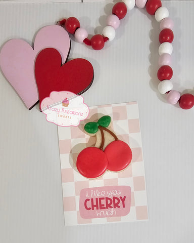 I Like You Cherry Much Cookie Card