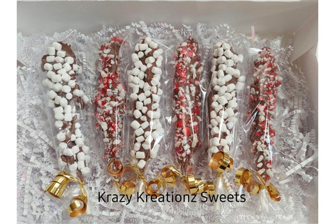 Marshmallow & Peppermint Chocolate Stirrers