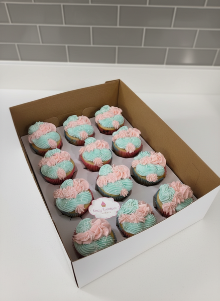 Gender Reveal Cupcakes – Pink & Blue Surprise Cupcakes