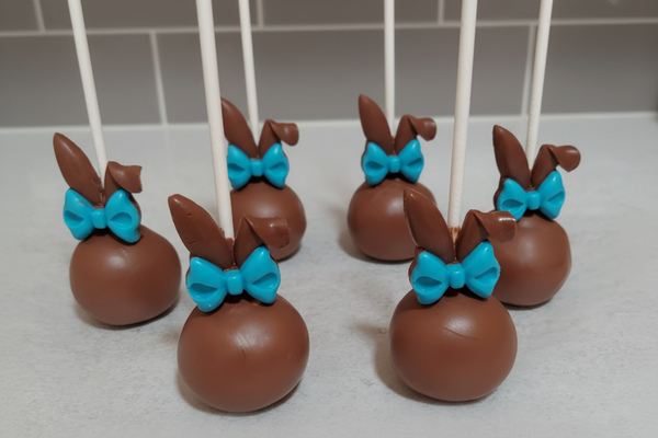 Easter Bunny Cake Pops – 6 Pack Custom Chocolate Covered Cake Pops