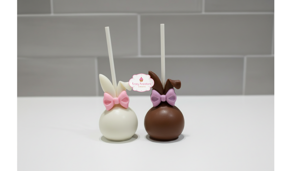 Easter Bunny Cake Pops – 6 Pack Custom Chocolate Covered Cake Pops