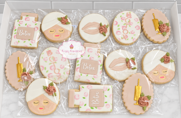 Botox & Beauty Spa Decorated Sugar Cookies – 1 Dozen