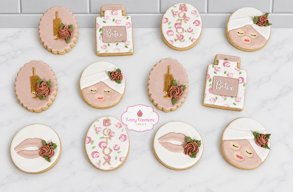 Botox & Beauty Spa Decorated Sugar Cookies – 1 Dozen