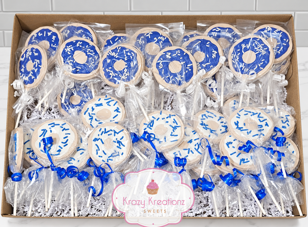 Donut Chocolate Lollipops | Custom Chocolate Party Favors