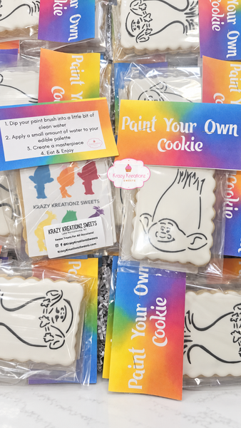Trolls Inspired Paint Your Own Cookie Kit | PYO Sugar Cookie Activity