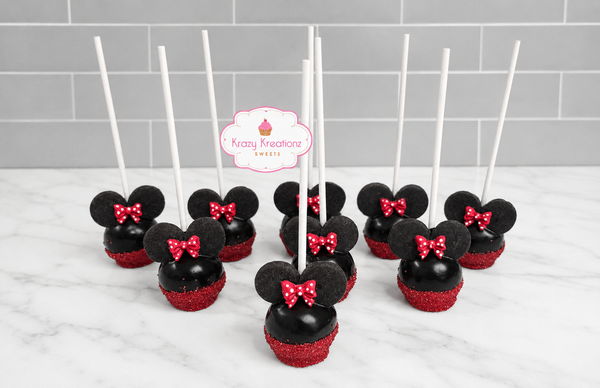 Girl Mouse Inspired Cake Pops – Chocolate Dipped Party Treats