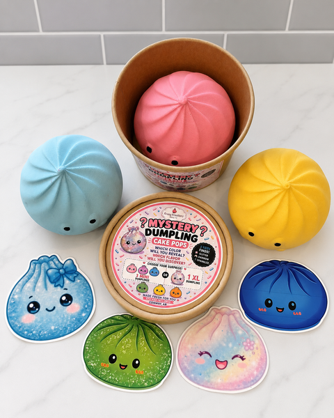 Mystery Dumpling Cake Pops – Surprise Color & Flavor | 3 Mini or 1 XL