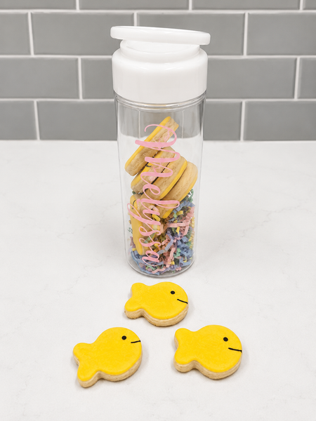 Custom Goldfish Cookie Tumbler | Personalized Teacher & Student Gift | Decorated Sugar Cookies