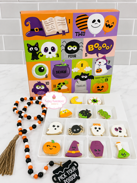 13 Nights of Halloween Cookie Countdown Calendar | Halloween Advent Cookie Box