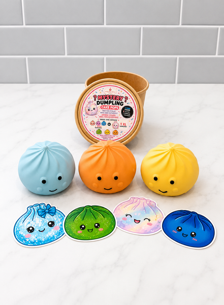 Mystery Dumpling Cake Pops – Surprise Color & Flavor | 3 Mini or 1 XL