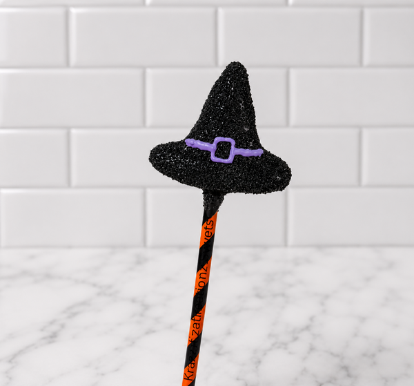 Witch Hat Cake Pops – Halloween Chocolate Cake Pops | Spooky Party Treats (1/2 Dozen)