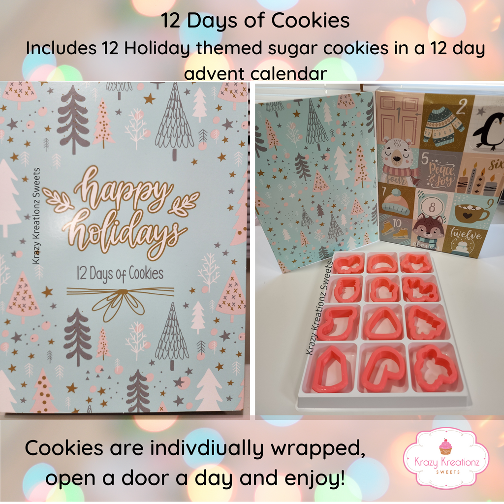 12 Days of Cookies Advent Calendar Krazy Kreationz Sweets