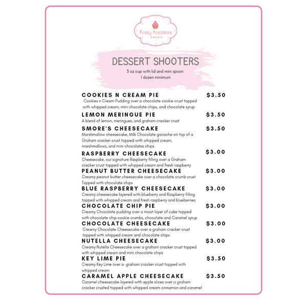 Dessert Shooters