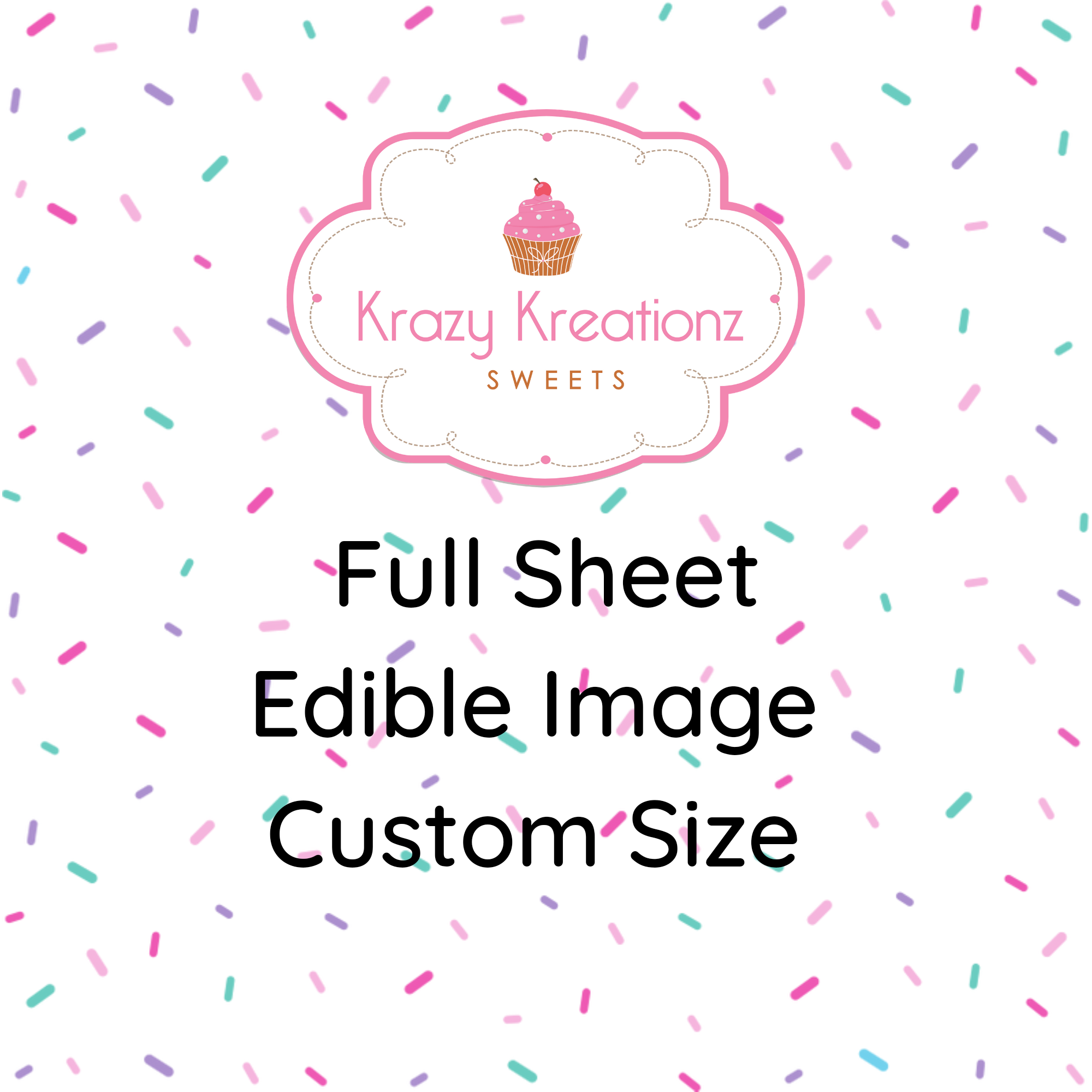 Custom Size Edible Image
