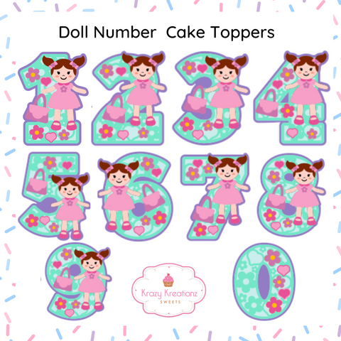 Doll Number Toppers