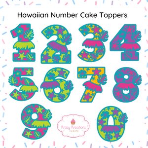 Hawaiian Number Toppers